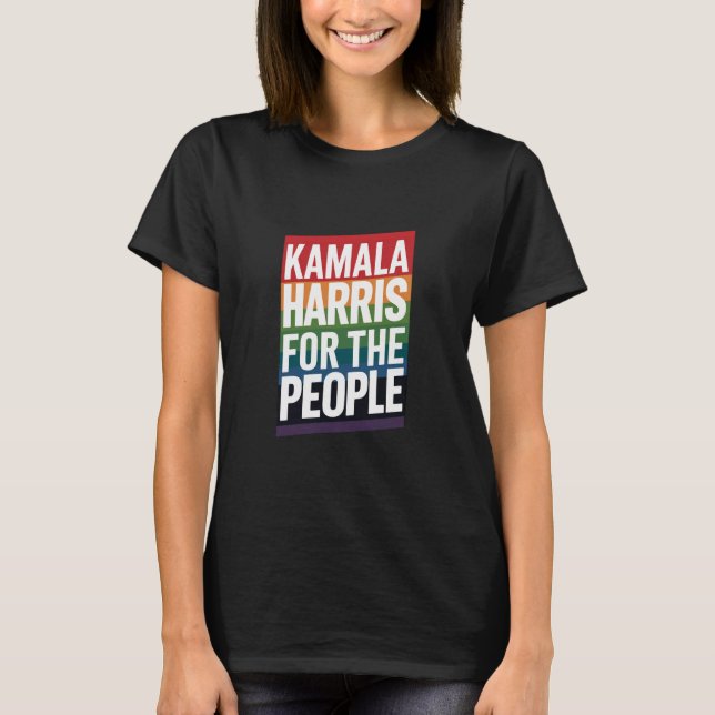 T-shirt Kamala Harris LGBTQ Gay pride Lesbian Drôle cadeau (Devant)