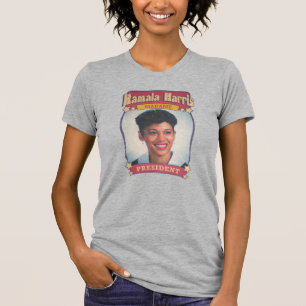 T-shirt Kamala Harris Madame Président Retro Card