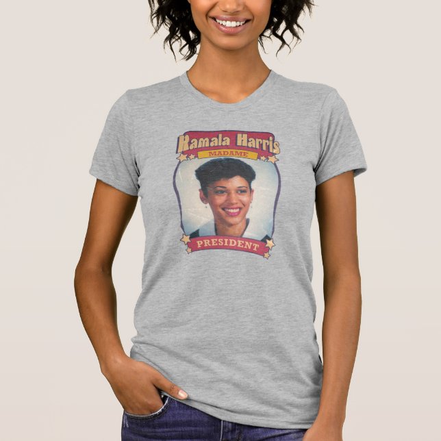 T-shirt Kamala Harris Madame Président Retro Card (Devant)