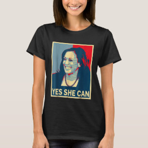 T-shirt Kamala Harris OUI ELLE PEUT 2024 Président des éle