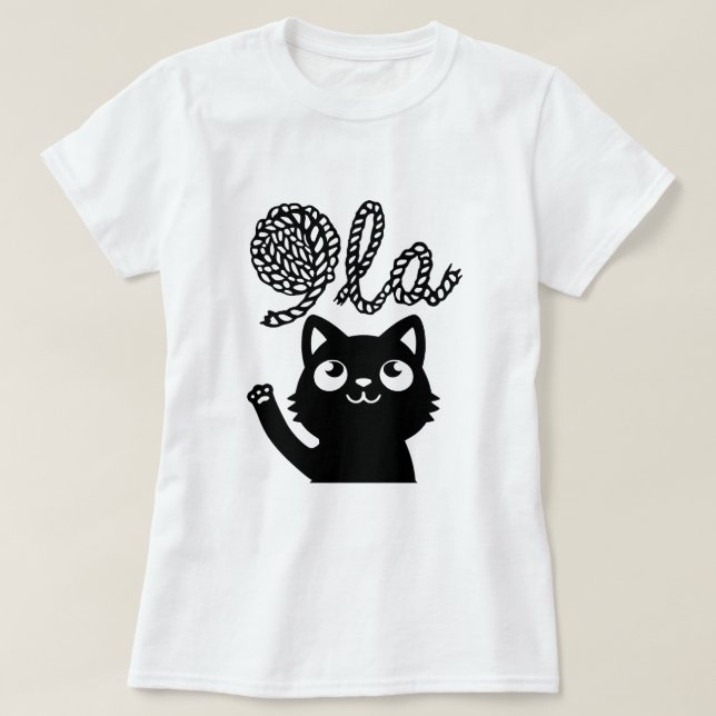 T-shirt Kamala Harris Président 2024 Comma La Cat et Yarn (Design devant)
