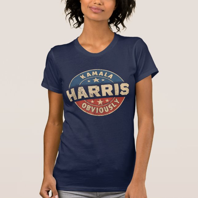 T-shirt Kamala Harris Présidente 2024 Évidemment (Devant)