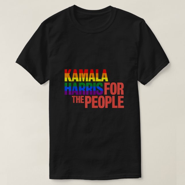 T-shirt Kamala Harris Pride Chemise LGBT Gay pride Rainbow (Design devant)