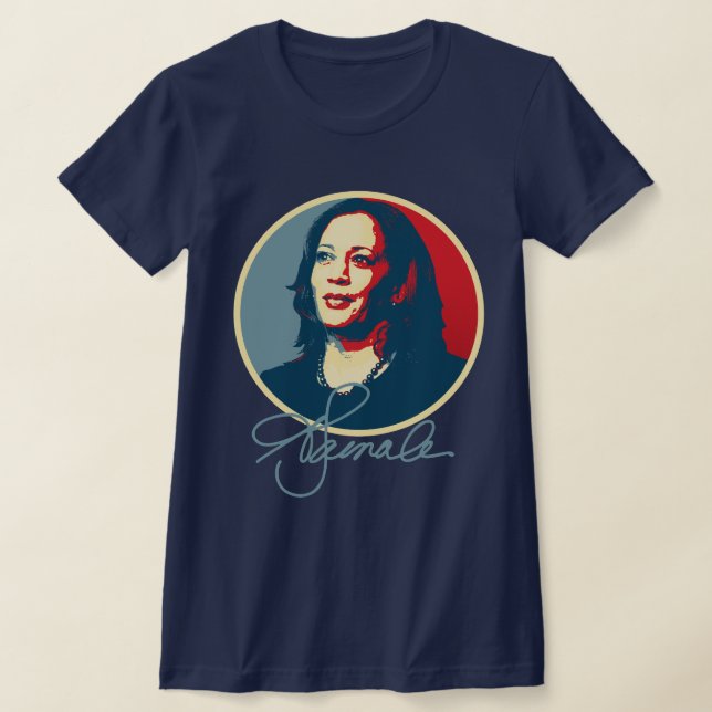 T-shirt Kamala Harris Signature Portrait (Poser)
