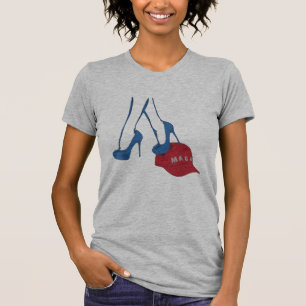 T-shirt Kamala Harris talon piétinant le chapeau MAGA anti