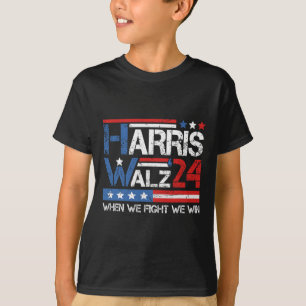 T-shirt Kamala Harris Tim Waltz 2024 Quand nous combattons