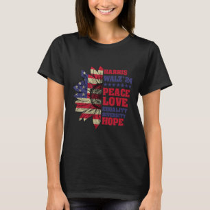 T-shirt Kamala Harris Tim Walz 2024 Lgbt de Paix Harris Wa