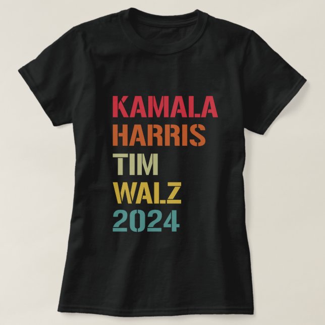 T-shirt Kamala Harris Tim Walz Valse 2024 Election Democra (Design devant)