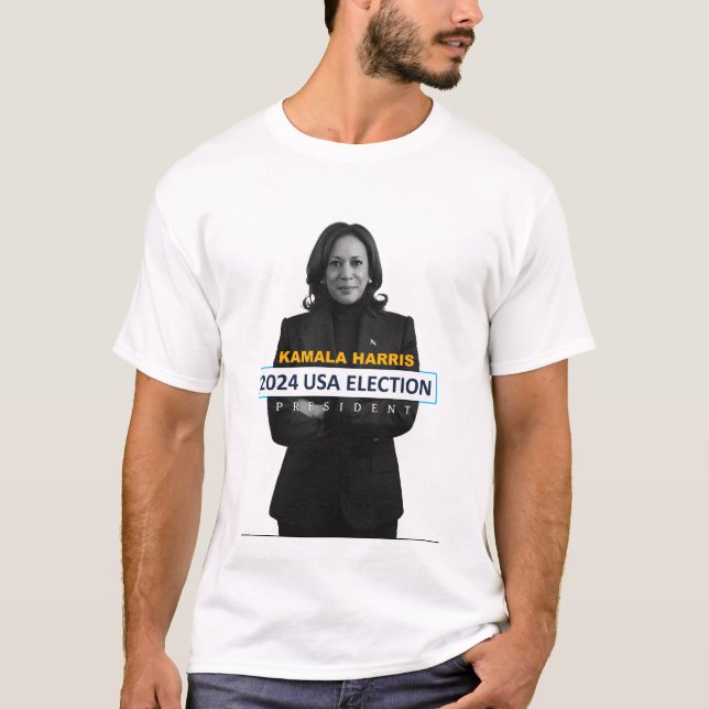 T-shirt Kamala Harris USA 2024 Président des élections (Devant)