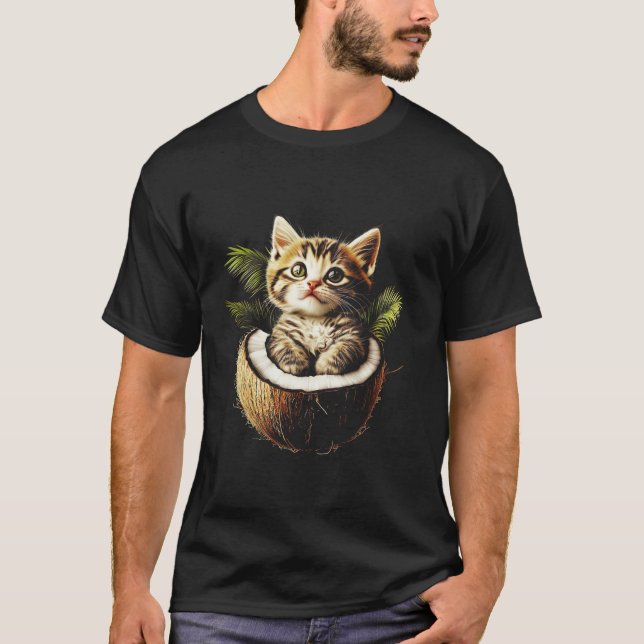 T-shirt Kamala Harris Walz 2024 Femme de chat Drôle Coco T (Devant)