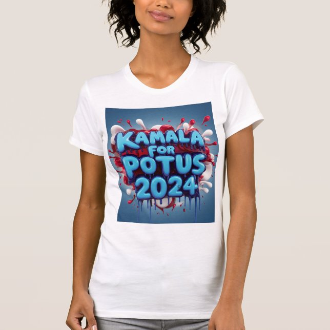 T-shirt Kamala POTUS 2024 - rouge blanc et bleu (Devant)