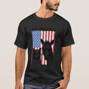 T-shirt Kamala Pour Les Gens Drôle Donkey Cat USA Drapeau