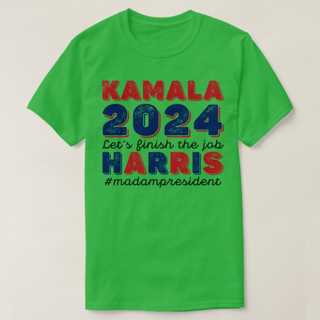 T-shirt Kamala termine le travail 9 (Design devant)