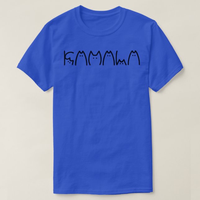 T-shirt Kamala Typographie Chat Alphabet mignet Dit Drôle  (Design devant)