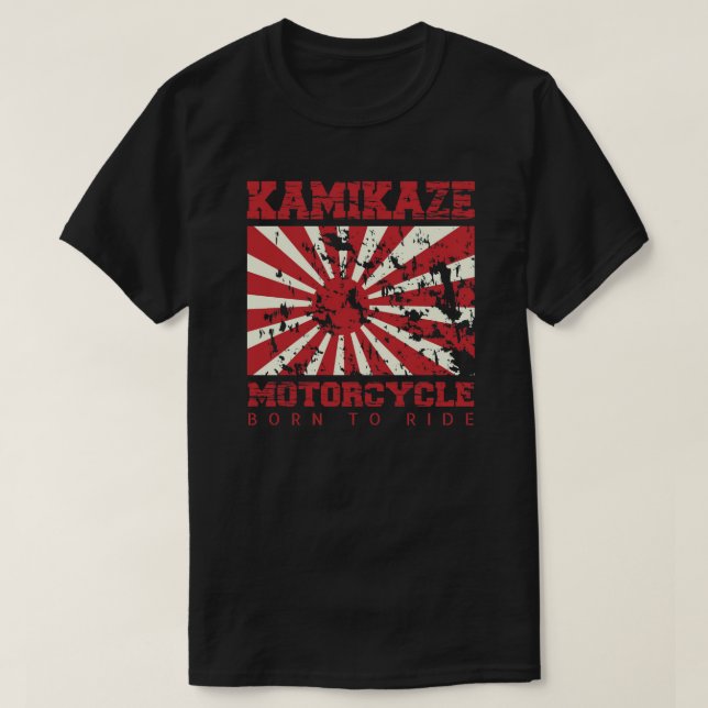 T-shirt Kamikaze | Soleil levant | Japon | Obscur (Design devant)