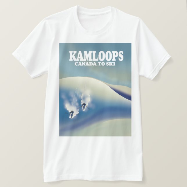 T-shirt Kamloops Canada pour skier (Design devant)