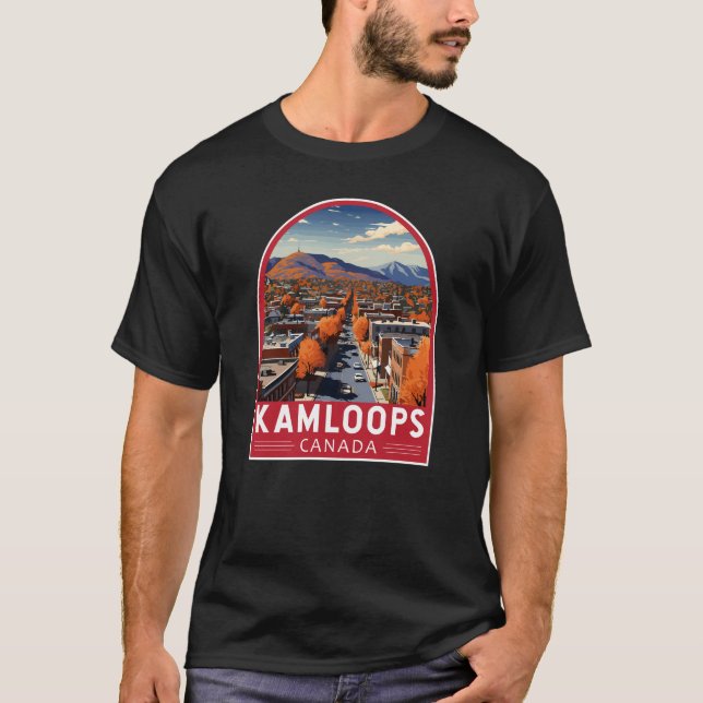 T-shirt Kamloops Canada Travel Art Vintage (Devant)