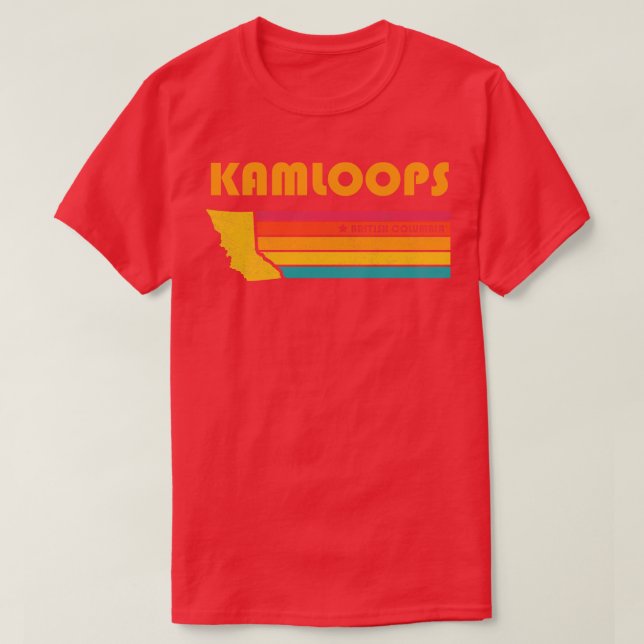T-shirt Kamloops Colombie-Britannique Canada Vintage Distr (Design devant)
