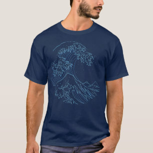 T-shirt Kanagawa minimaliste Grande vague Japon
