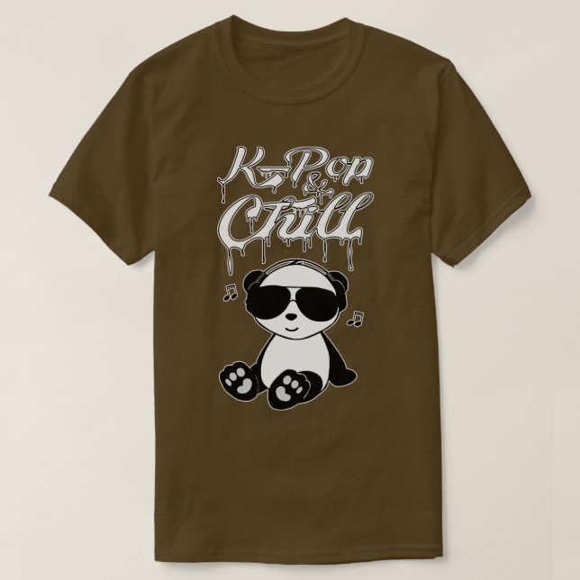 T-shirt Kand Chill Cute Kawaii Panda (Design devant)