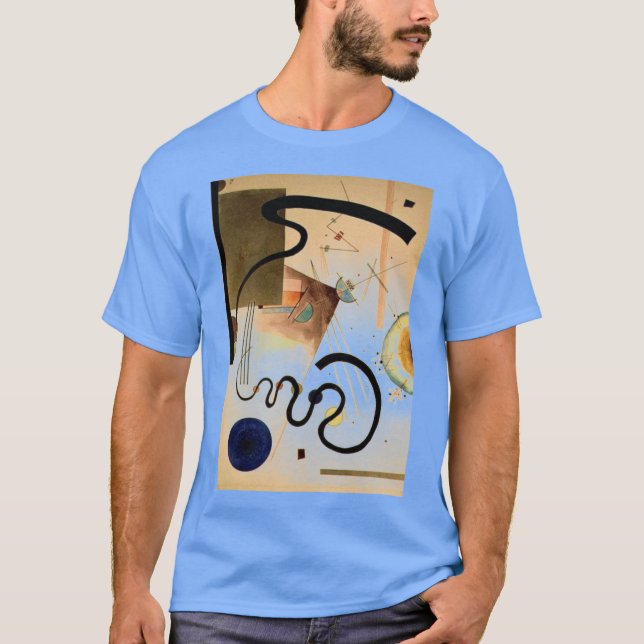 T-shirt Kandinsky Abstrait oeuvre Carolina Bleu (Devant)