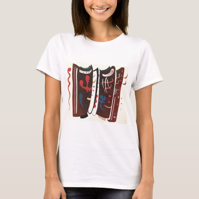 T-shirt Kandinsky Brown avec Supplément Abstrait (Devant)