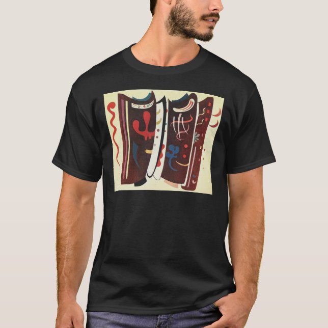 T-shirt Kandinsky Brown avec Supplément Abstrait (Devant)