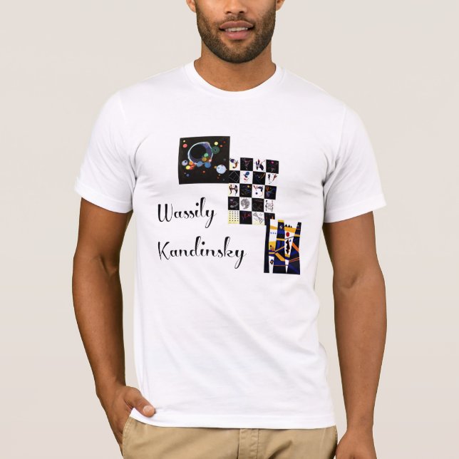 T-shirt Kandinsky - Collage de ses œuvres d'art (Devant)