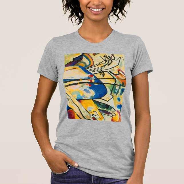 T-shirt Kandinsky Composition IV Art Abstrait Heather Grey (Devant)