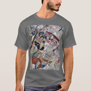 T-shirt Kandinsky En Gris Abstrait Oeuvre En Gris Foncé