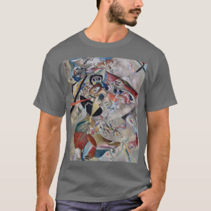T-shirt Kandinsky En Gris Abstrait Oeuvre En Gris Foncé