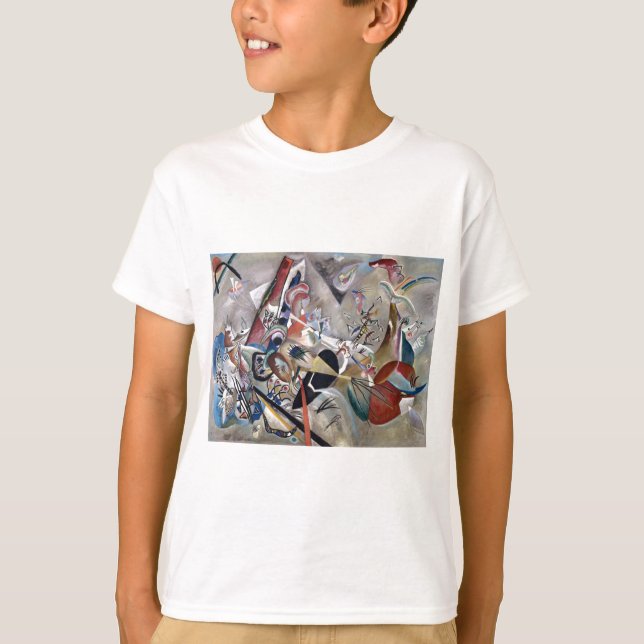 T-shirt Kandinsky En Gris Oeuvre Abstraite (Devant)