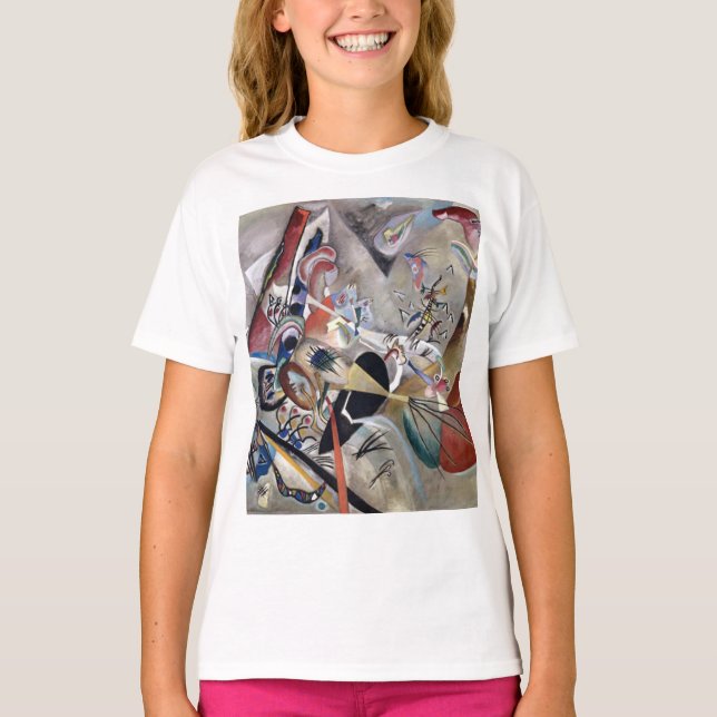T-shirt Kandinsky En Gris Oeuvre Abstraite (Devant)