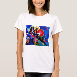 T-shirt Kandinsky en peinture Abstraite bleue