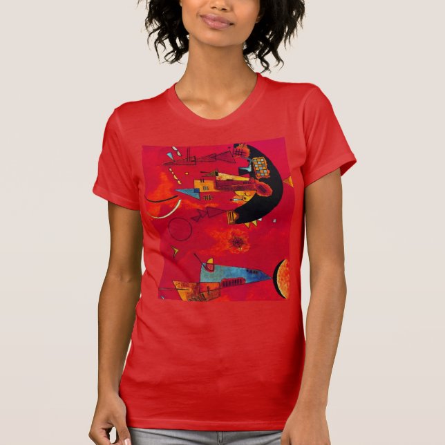 T-shirt Kandinsky Mit & Gegen Rouge Couleur Abstraite pein (Devant)