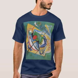 T-shirt Kandinsky rouge ovale Abstrait vert jaune bleu
