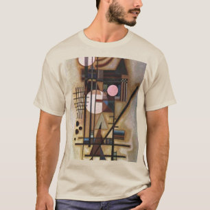T-shirt Kandinsky Sofned Construction Sable d'Art Abstrait