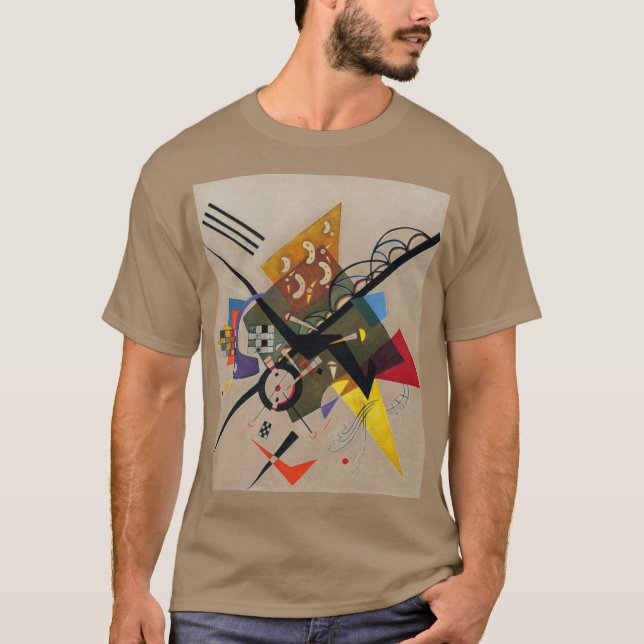 T-shirt Kandinsky Sur Blanc Deux Peintures Abstraites (Devant)