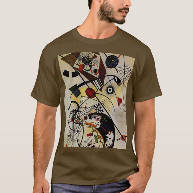 T-shirt Kandinsky Transverse ligne ininterrompue Brown (Devant)