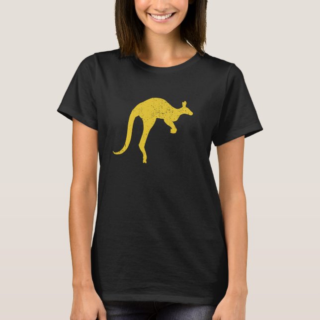 T-shirt Kangaroo Aussie Australie Roo Jaune Kangaroo (Devant)