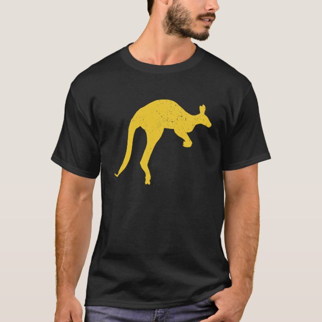 T-shirt Kangaroo Aussie Australie Roo Jaune Kangaroo (Devant)