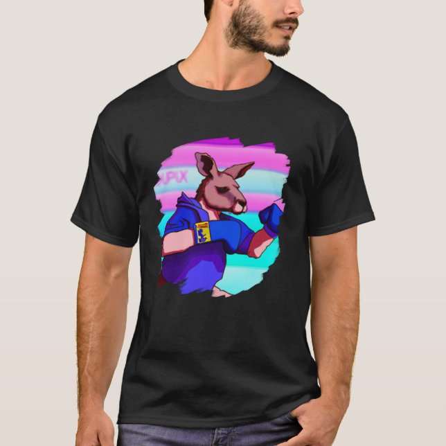 T-shirt Kangaroo Boxing Cool Kangaroo Boxing Boxer (Devant)