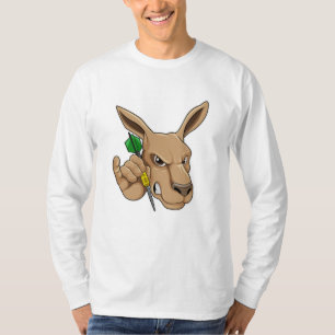 T-shirt Kangaroo comme joueur de Dart avec Dart