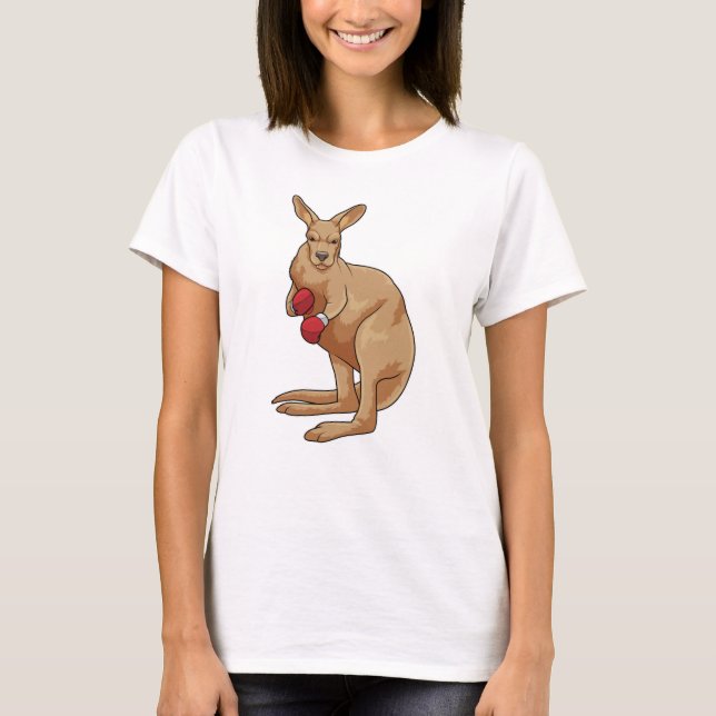 T-shirt Kangaroo en boîte avec gants de boxe (Devant)