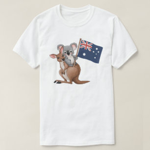 T-shirt Kangaroo et Koala White
