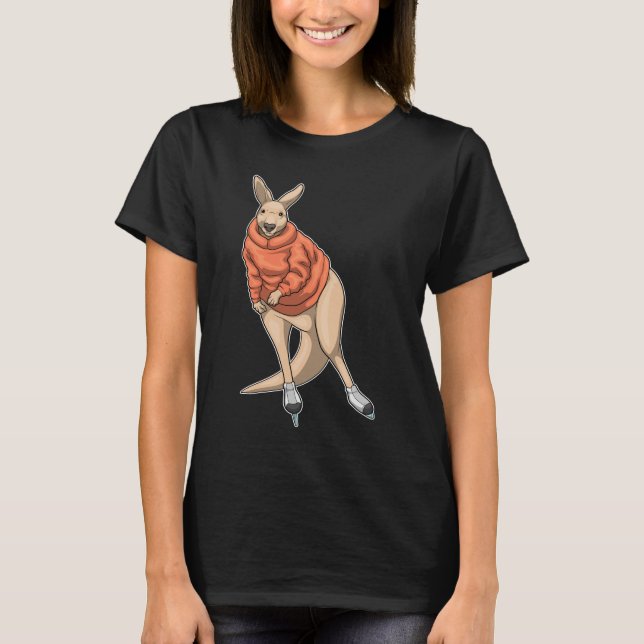 T-shirt Kangaroo Patinage sur glace Patins sur glace (Devant)