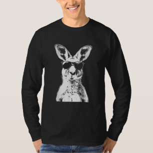 T-shirt Kangaroo Porter des lunettes de soleil drôle Anima