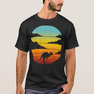T-shirt Kangaroo Retro Vintage 60s les années 70 Sunset Ma