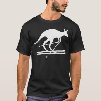 T-shirt Kangaroo Ski Fun Sports d'hiver Australie Voyage