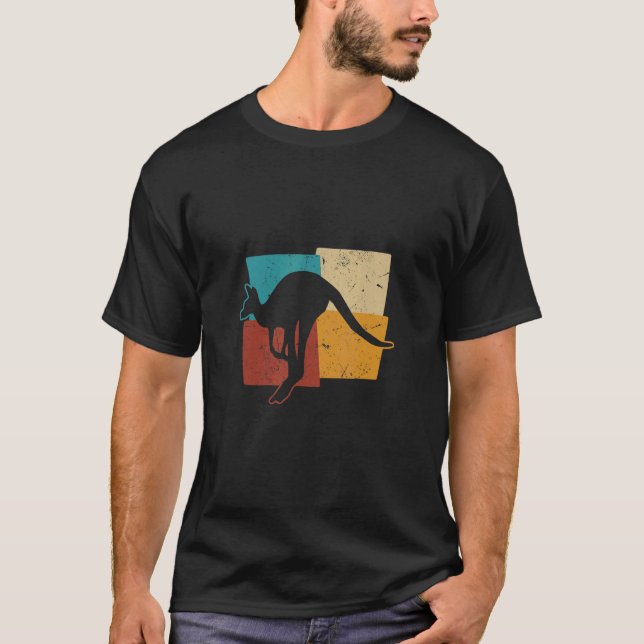 T-shirt Kangaroo Vintage Australie Retro Kangaroo 2 (Devant)